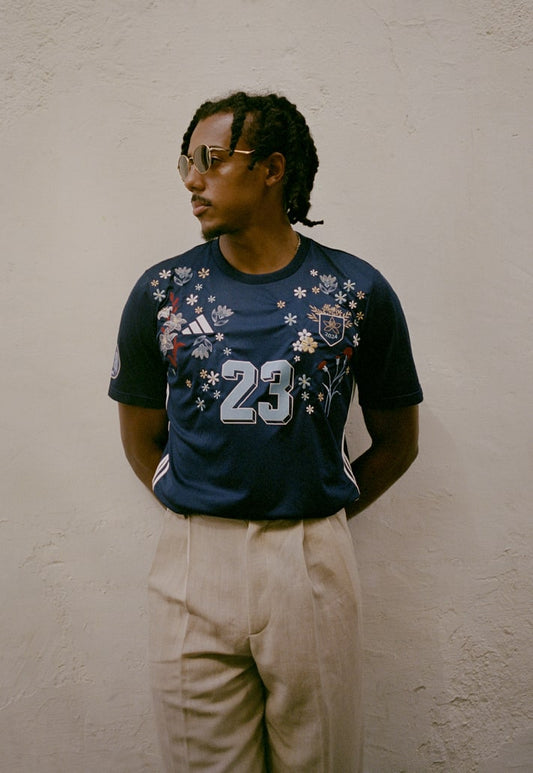Jules Koundé's Custom Nigo x Adidas Jersey: A Fashion Statement with Diana Al Shammari's Signature Embroidery