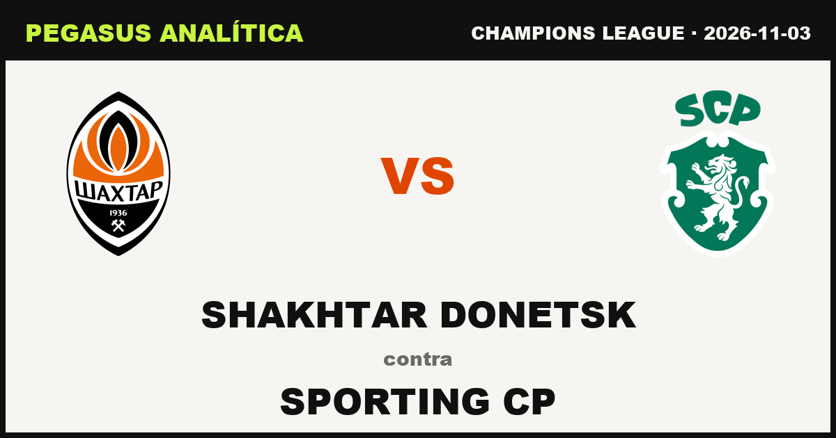 Shakhtar Donetsk vs Sporting CP: lo que dicen los números